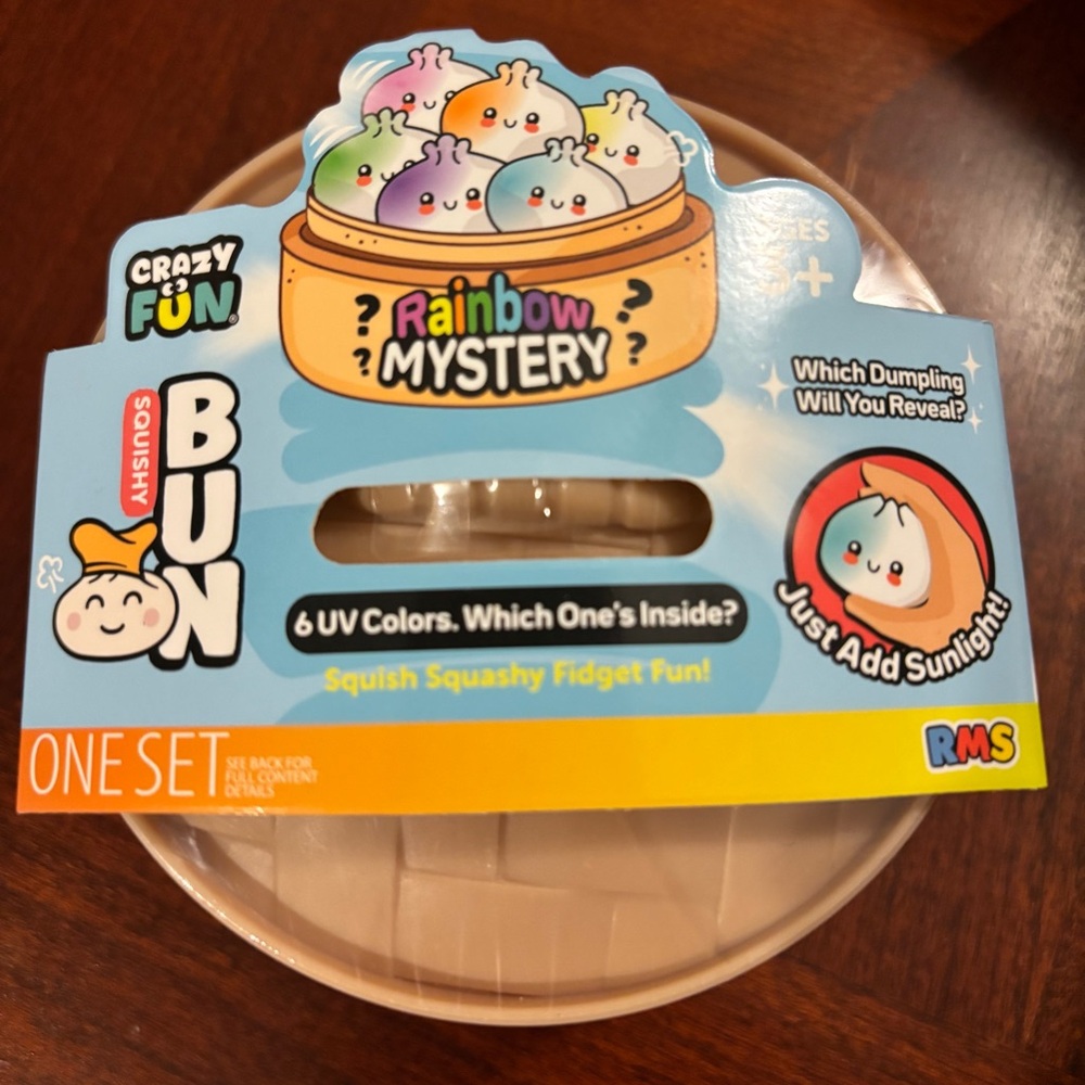 Rainbow Mystery Squishy Bun Fidget - brand new!